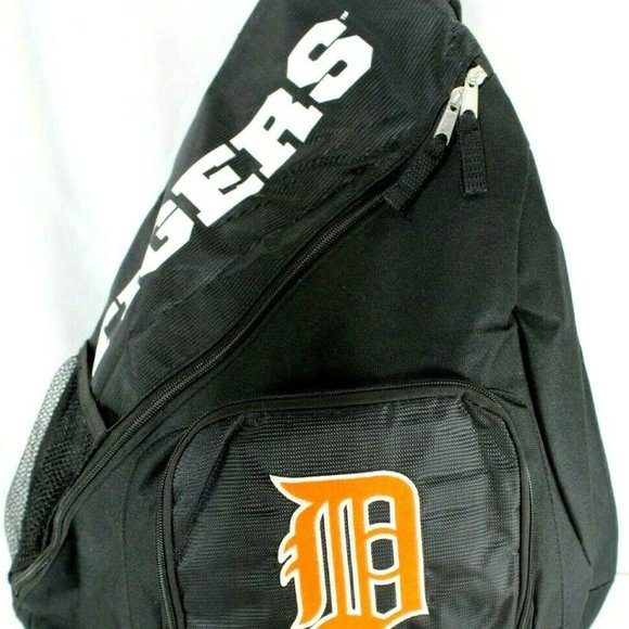 MLB Detroit Tigers Black Sling Backpack Teardrop - Picture 1 of 7
